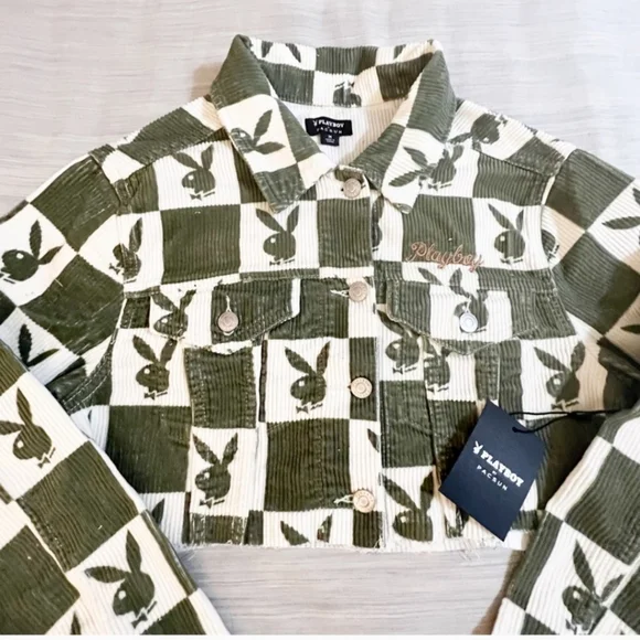 Playboy Edge Cropped‎ Corduroy Trucker Jacket